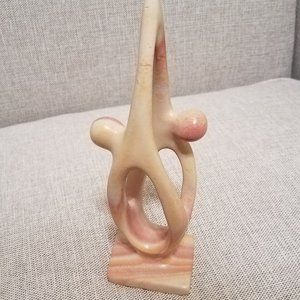 Handmade Carved Stone "Couple" Statue Sculpture